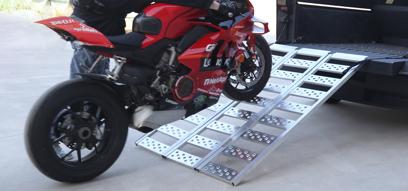 Tesla Cybertruck Loading Ramps Cybertruck Aluminum Portable Tri-Fold Loading Ramp Tesla Cybertruck Accessories Tesstudio®