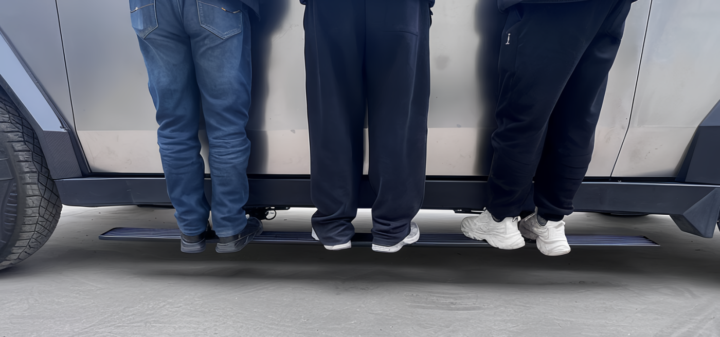 Tesla Cybertruck Power Running Boards Electric Side Steps Tesstudio®