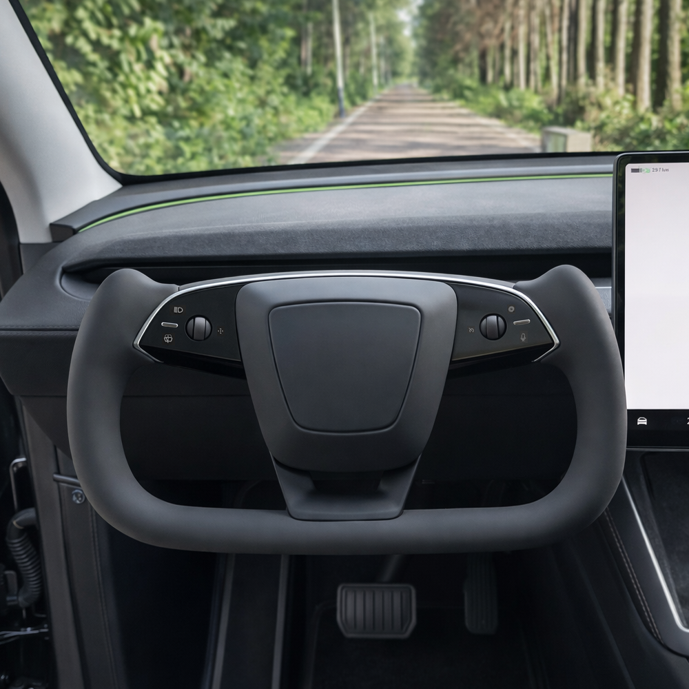 Elevate Your Tesla Experience: The V3 Nappa Leather Steering Wheel