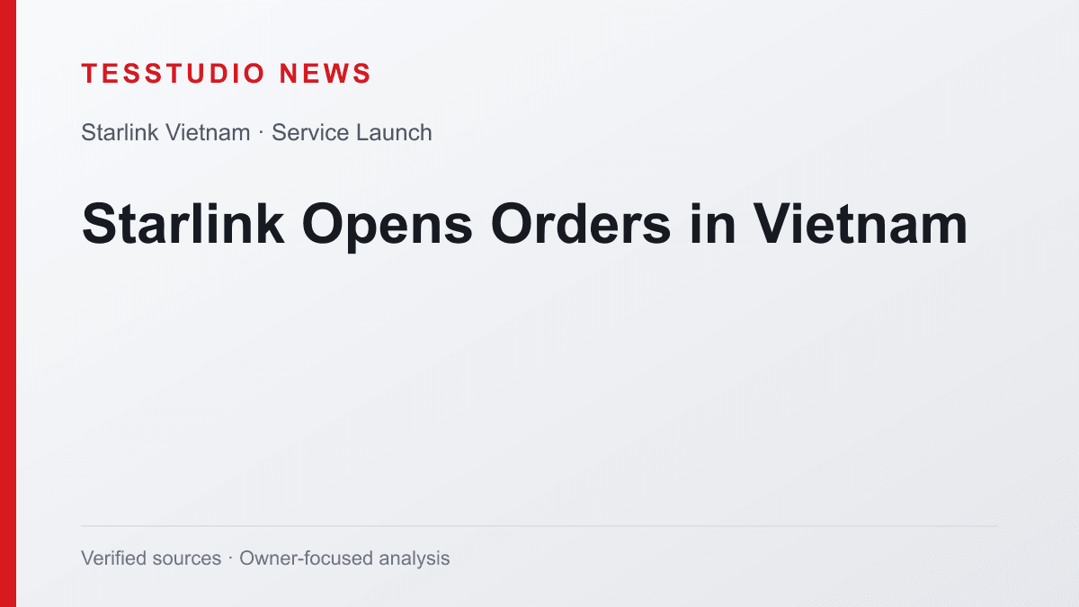 Starlink opens satellite internet orders in Vietnam — Tesstudio News