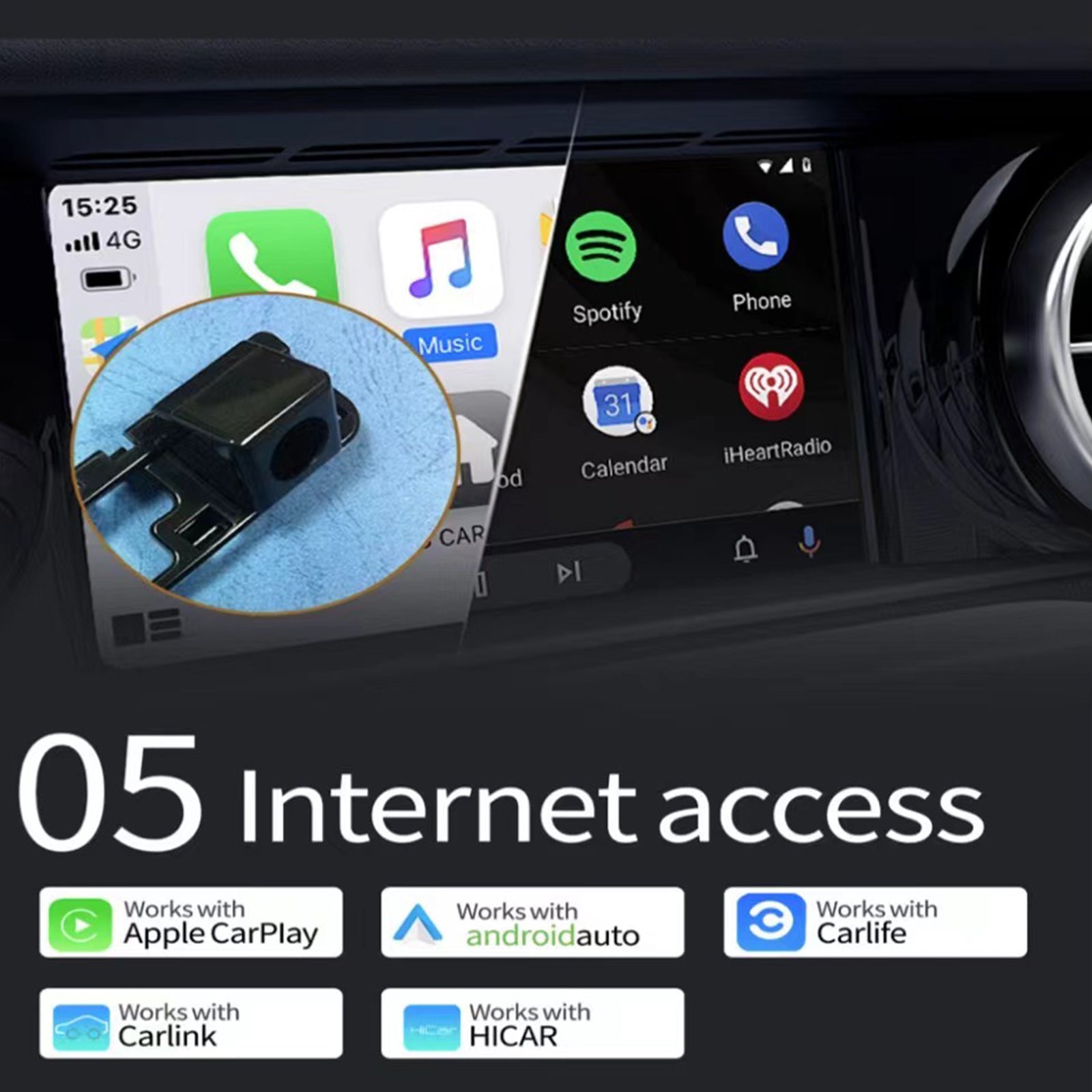 Tesla Model 3/Y Mirror Dash Cam CarPlay Module Model 3/Y Interior Accessories Tesstudio®