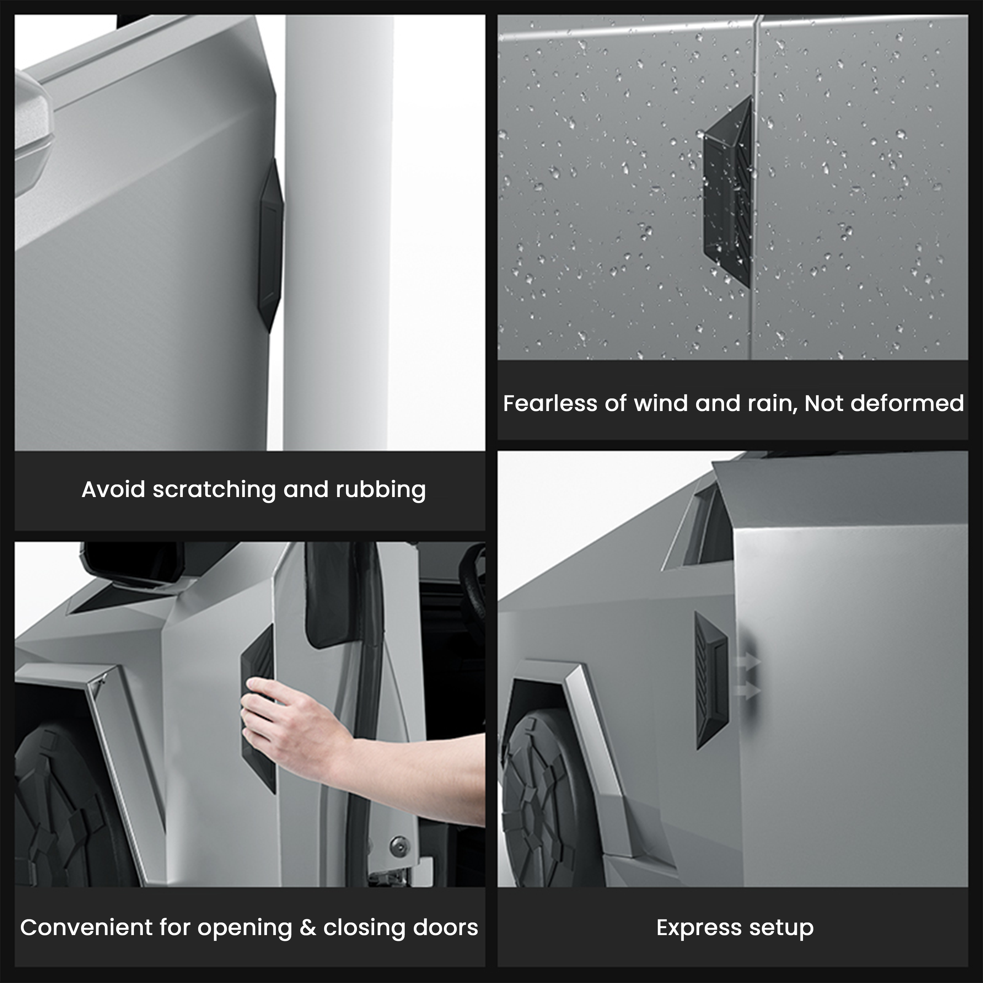Anti-Collision Strip Cybertruck Door Protection(4pcs) For Tesla Cybertruck