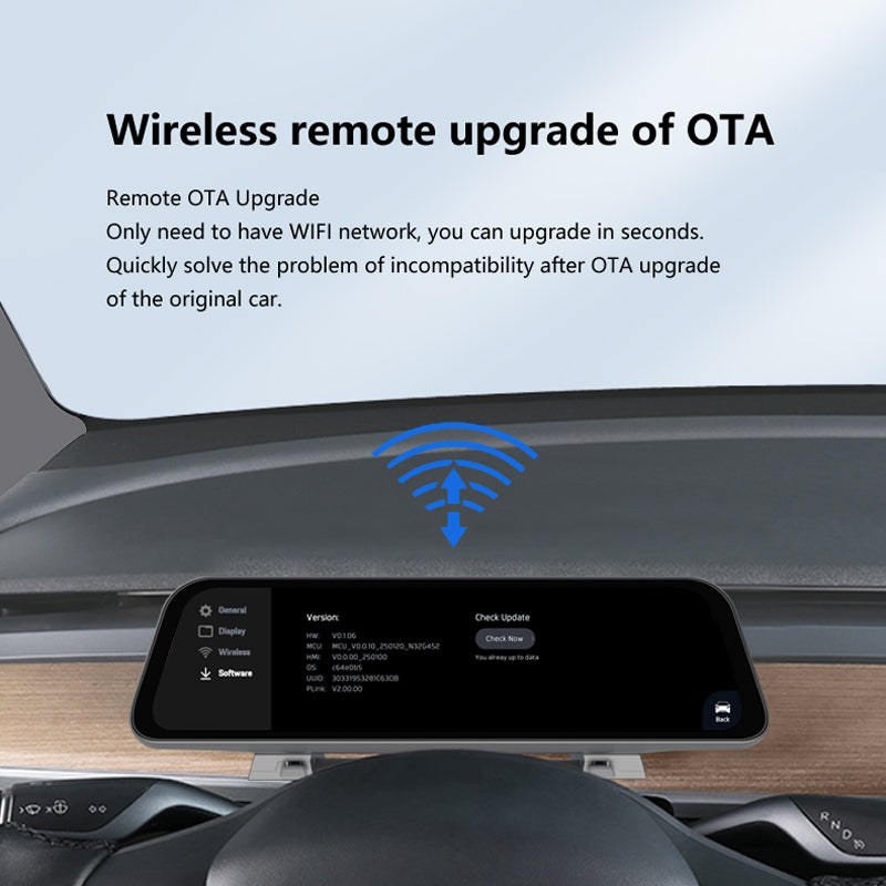 Tesla Dashboard Display — Android Auto navigation on screen