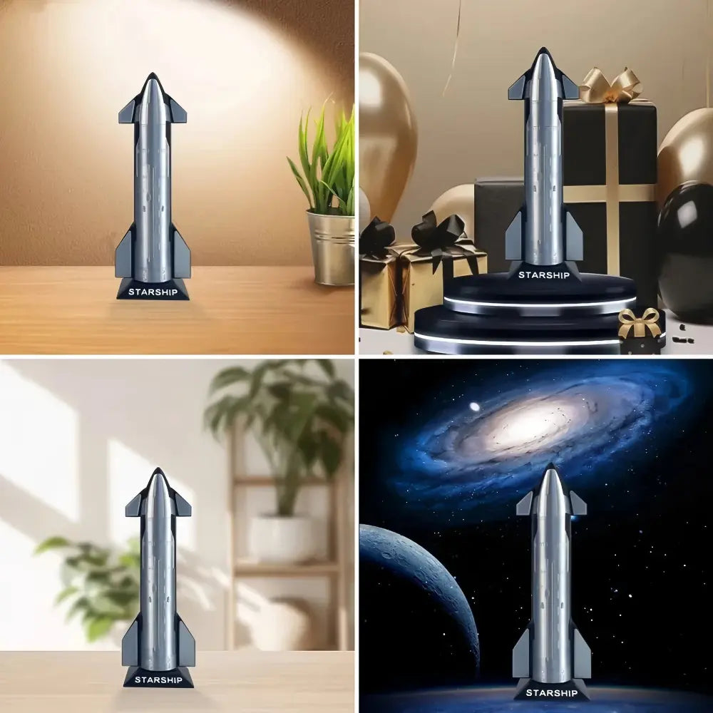 Handcrafted SpaceX Starship B7 Rocket Model | Ready-to-Display Collectible | Tesstudio