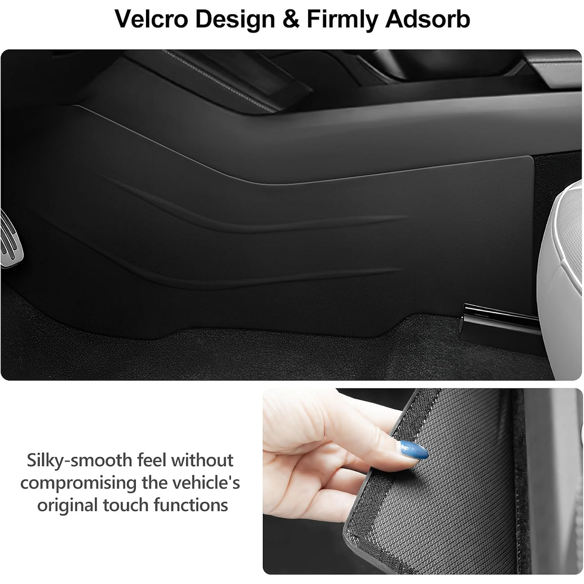 2-Piece TPE Center Console Side Kick Protector Mats for Tesla Model Y Juniper / Model Y L