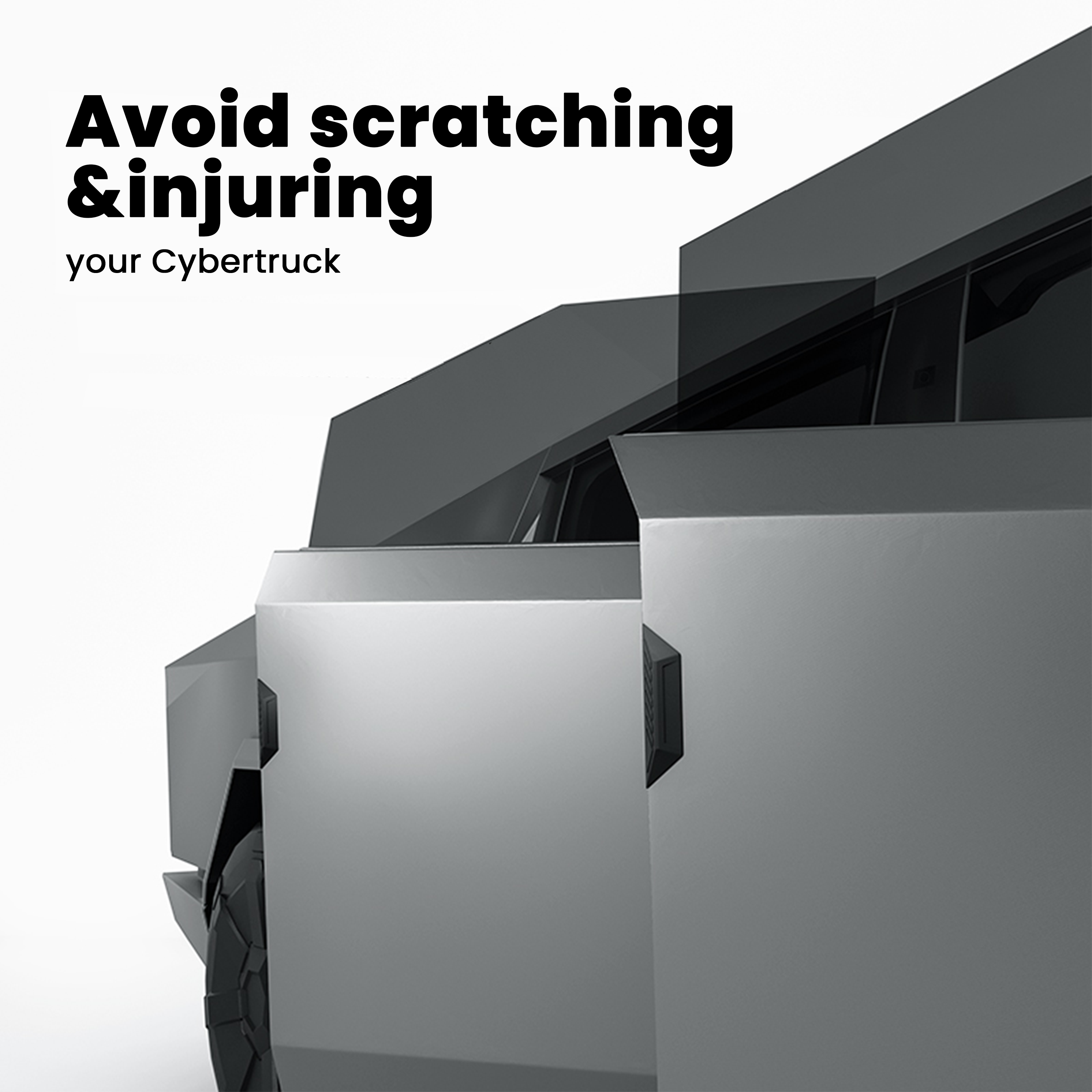 Anti-Collision Strip Cybertruck Door Protection(4pcs) For Tesla Cybertruck