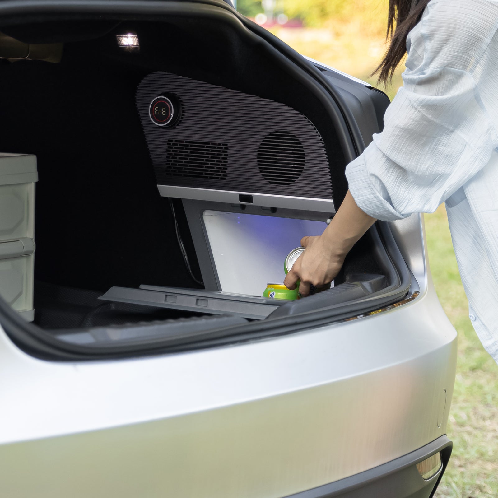 Tesla Model 3 Highland Portable Fridge Cooler With Control Expansion Dock Interior Accessories Tesstudio®