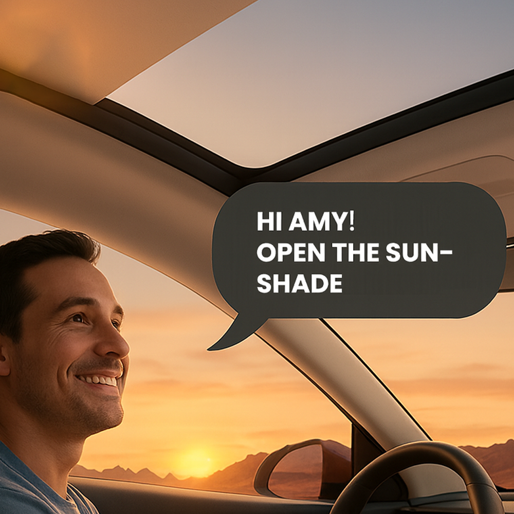 Power Sunshade Electric Sunshade Voice Control Roof Shade For Tesla Model Y
