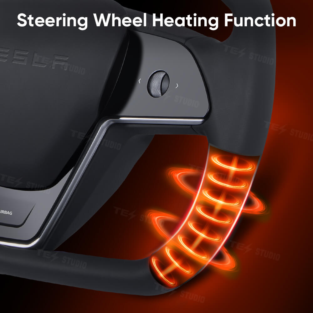 Tesstudio Model 3/Y Cybertruck Style Steering Wheel for Tesla