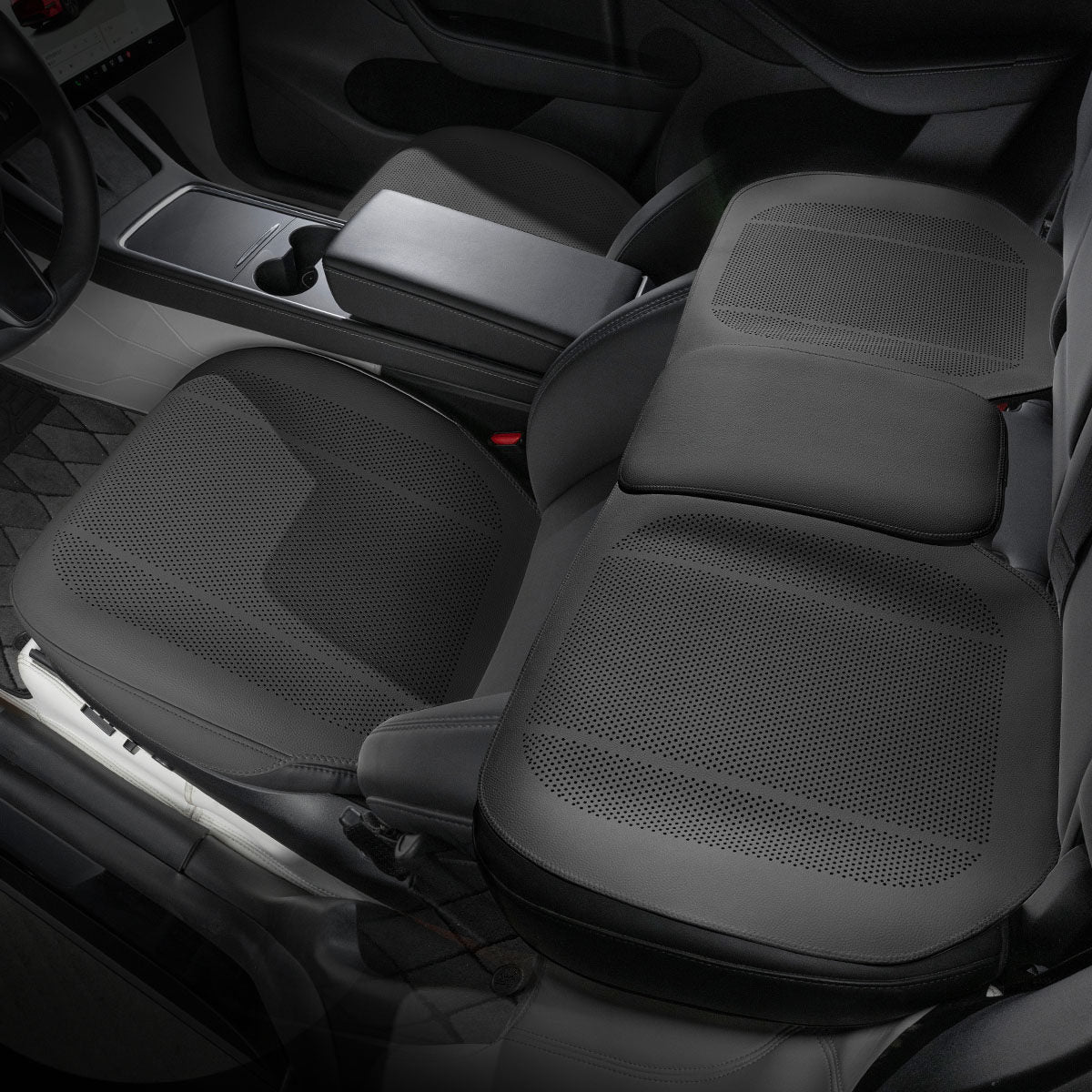 Universal Full-Coverage Breathable Nappa Leather Car Seat Cushion Cover