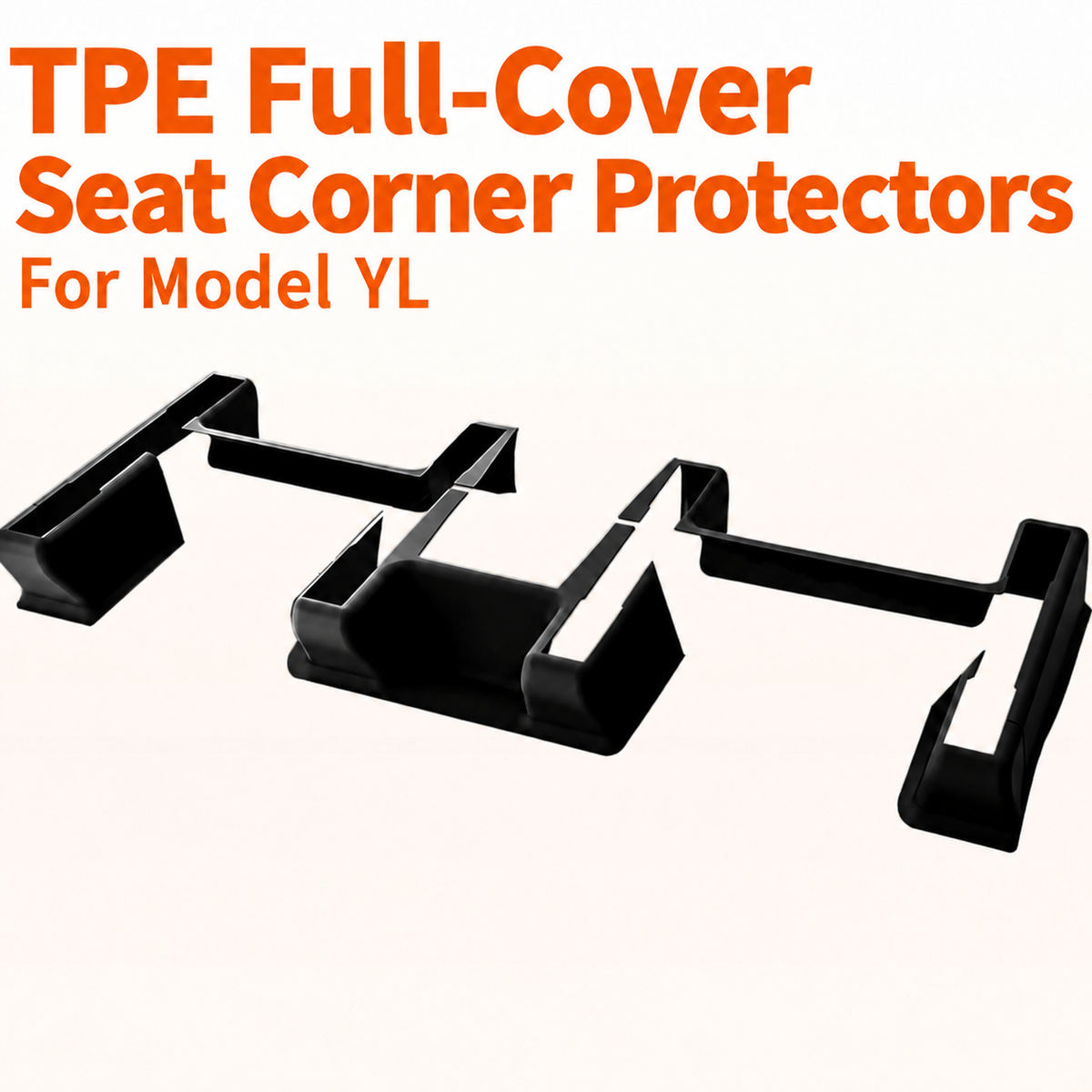 Tesla Model Y L TPE Under-Seat Corner Protectors, 5-Piece Set