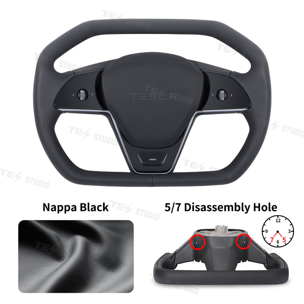 Tesstudio Model 3/Y Cybertruck Style Steering Wheel for Tesla