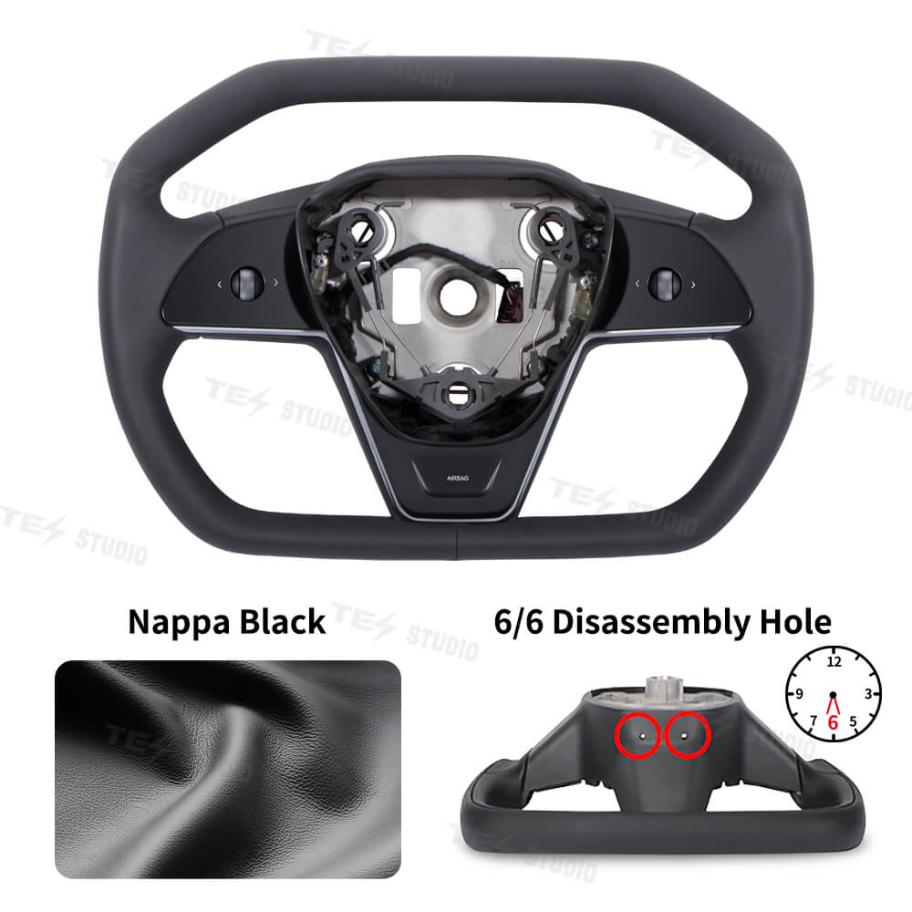 Tesstudio Model 3/Y Cybertruck Style Steering Wheel for Tesla