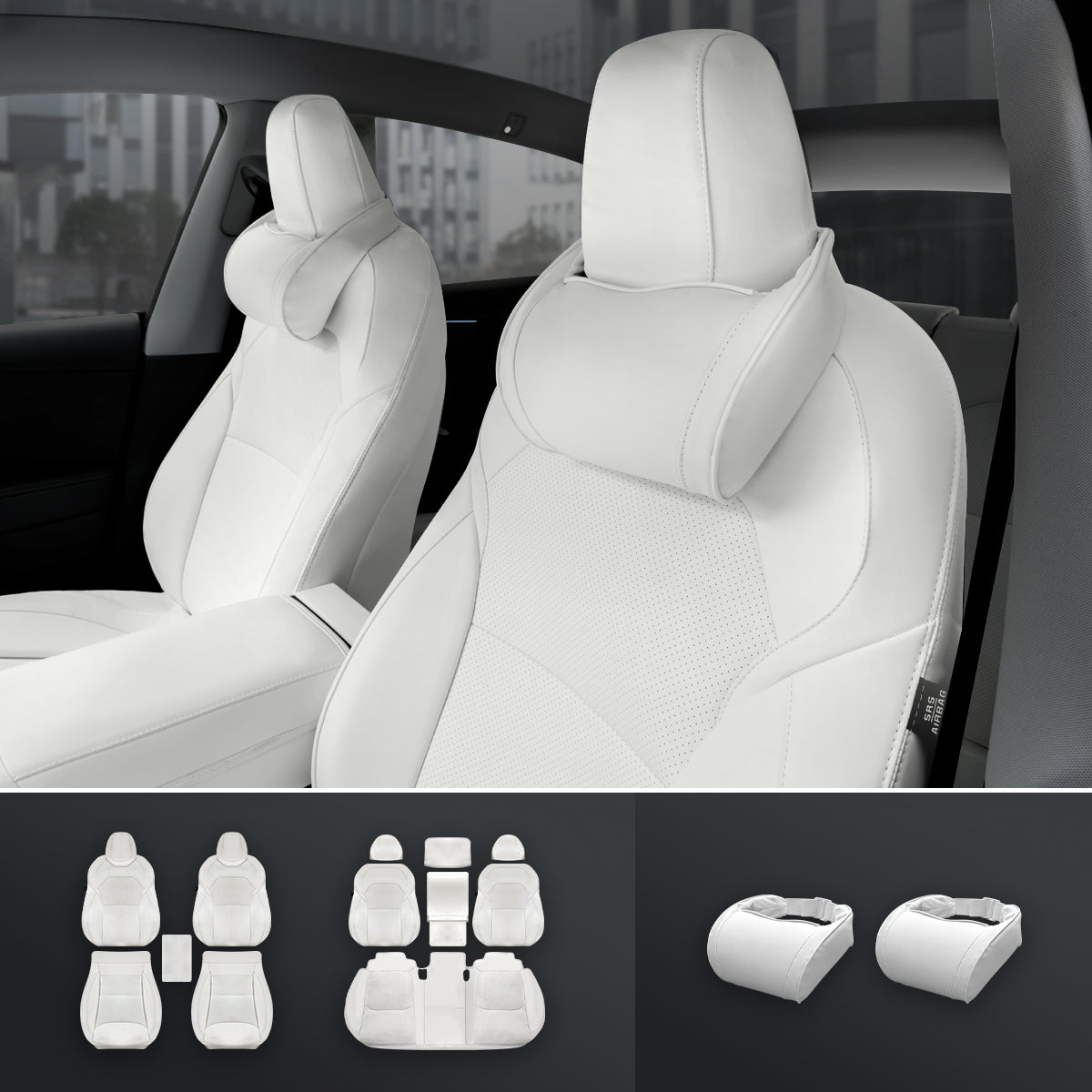 White Interior Upgrade Kit For Tesla Model Y Juniper 2025+