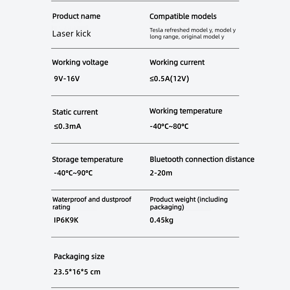 Kick-to-Open Rear Trunk Sensor System for Tesla Model Y