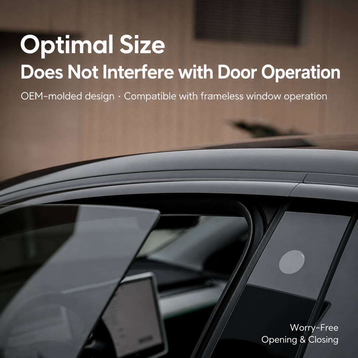 4-Piece PC Window Rain Guards for Tesla Model Y L