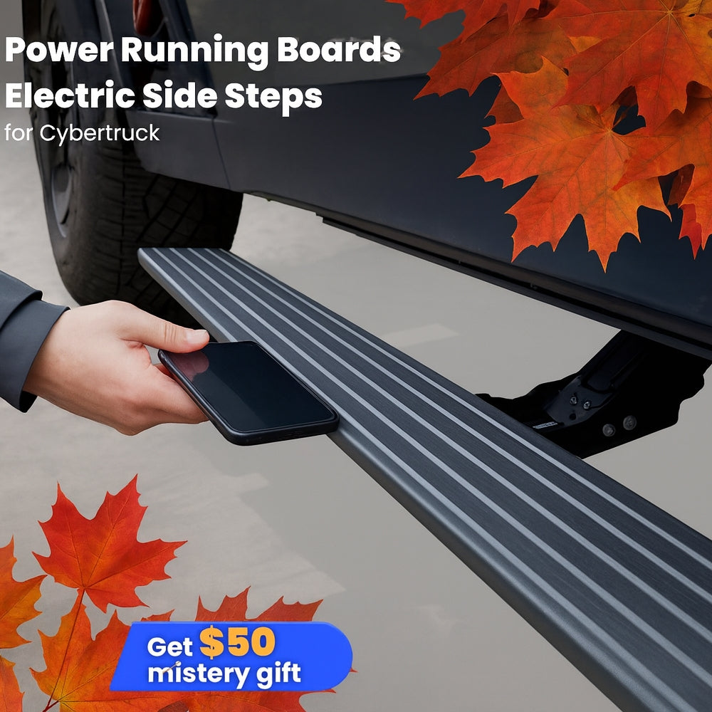 Power Running Boards Electric Side Steps App Control For Tesla Cybertruck