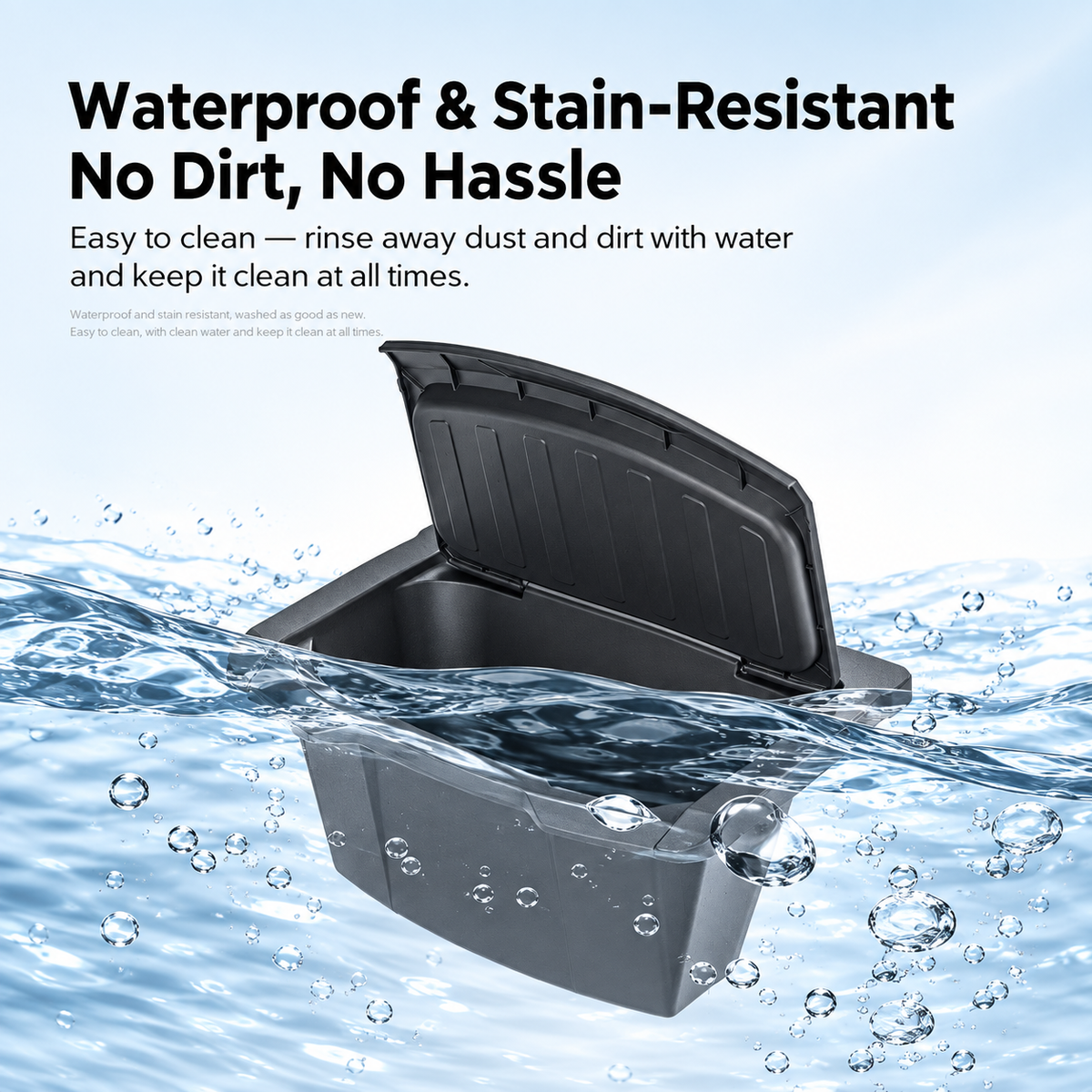 TPE Rear Armrest Storage Box with Flip-Top Lid for Tesla Model Y Juniper / Model Y L