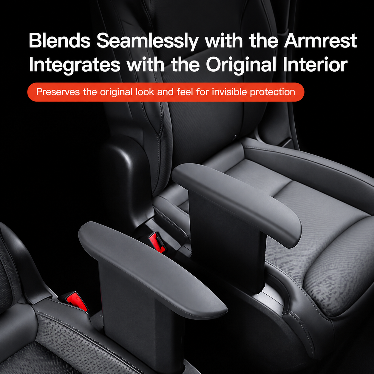 Second-Row Silicone Seat Armrest Cover for Tesla Model Y L 2025.11+