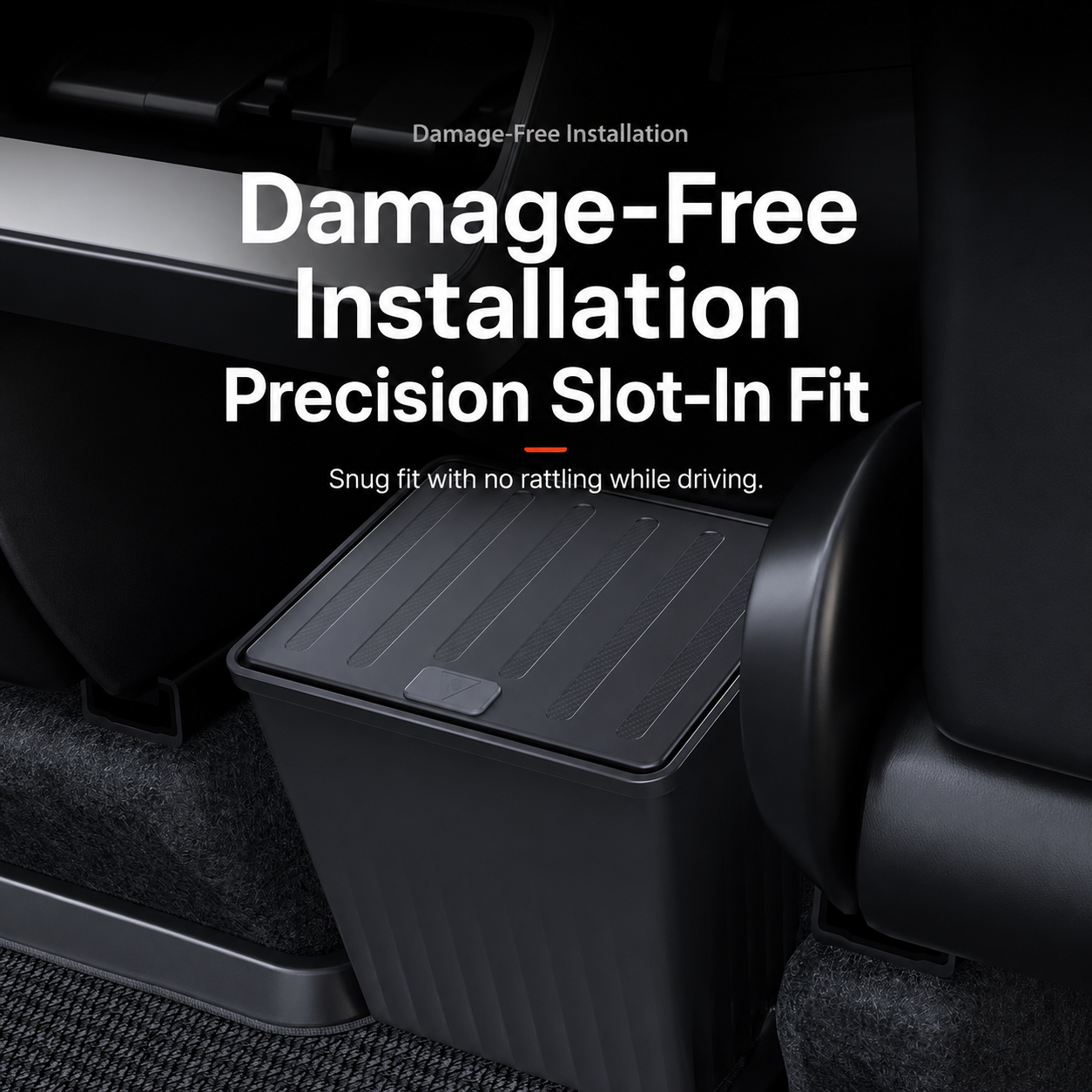 Rear Seat Center Storage Trash Bin for Tesla Model 3 Highland and Model Y Juniper, ABS