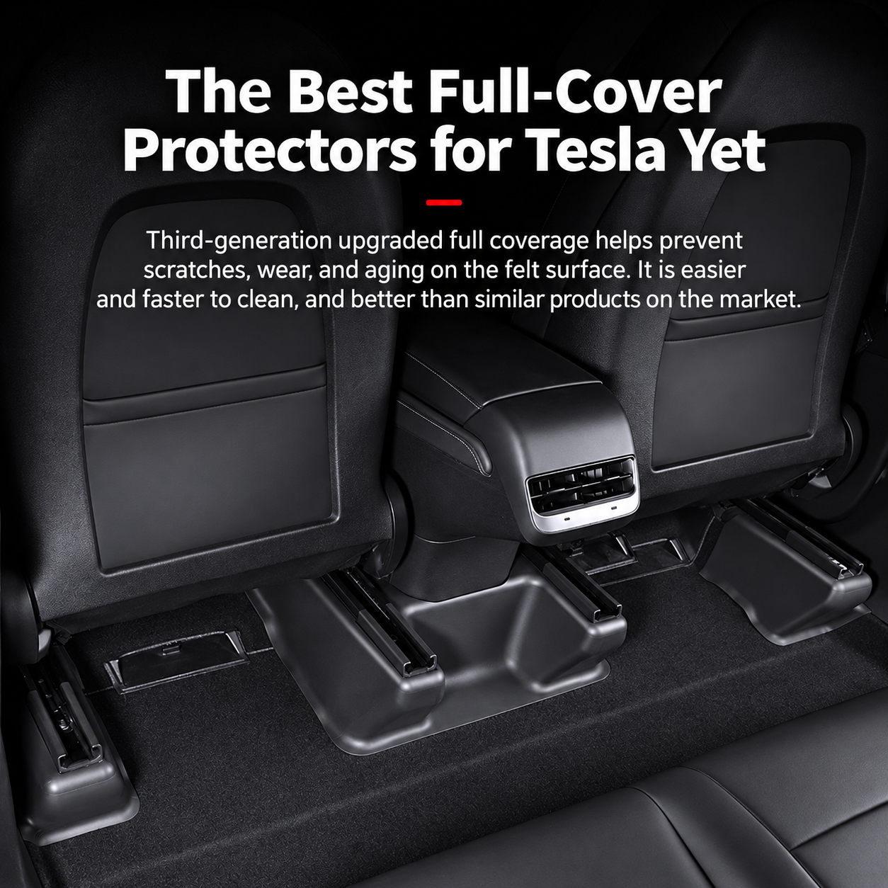 Tesla Model Y L TPE Under-Seat Corner Protectors, 5-Piece Set