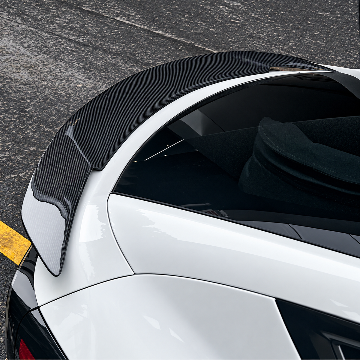 Gloss Carbon Fiber RT-Style Rear Spoiler for Tesla Model 3 Highland / Model Y Juniper