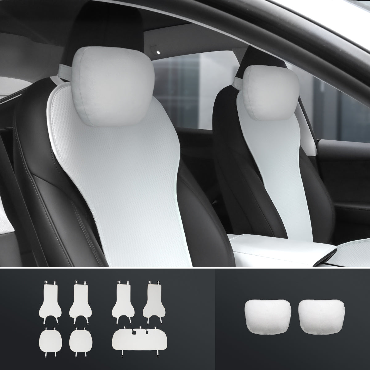 Matte White Interior Upgrade Kit For Tesla Model Y Juniper 2025+