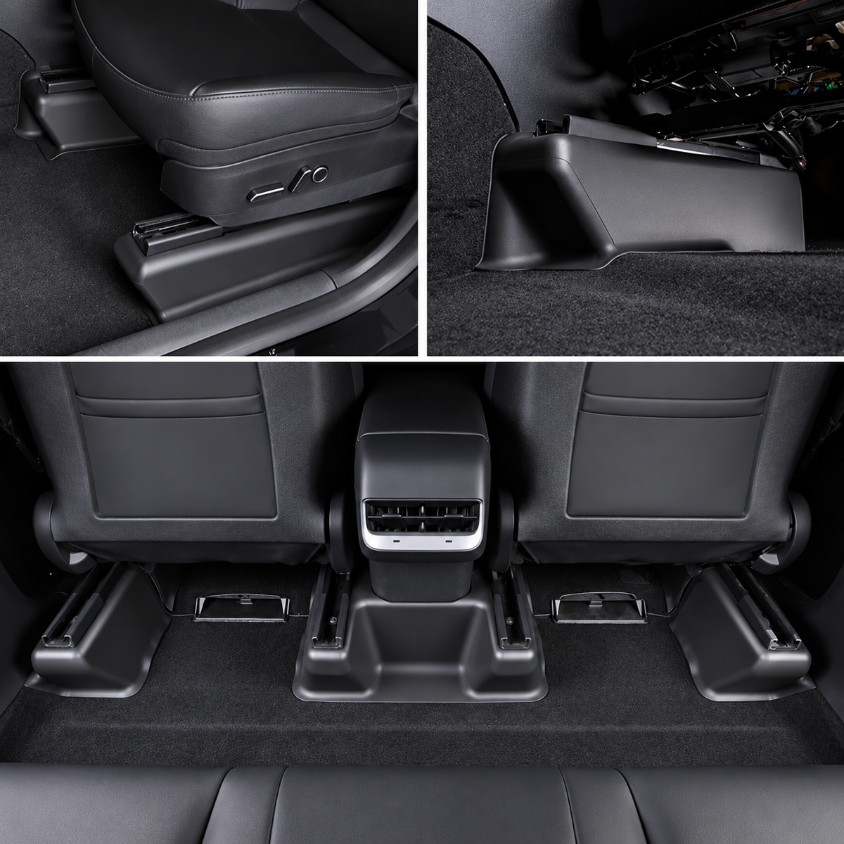 Tesla Model Y L TPE Under-Seat Corner Protectors, 5-Piece Set