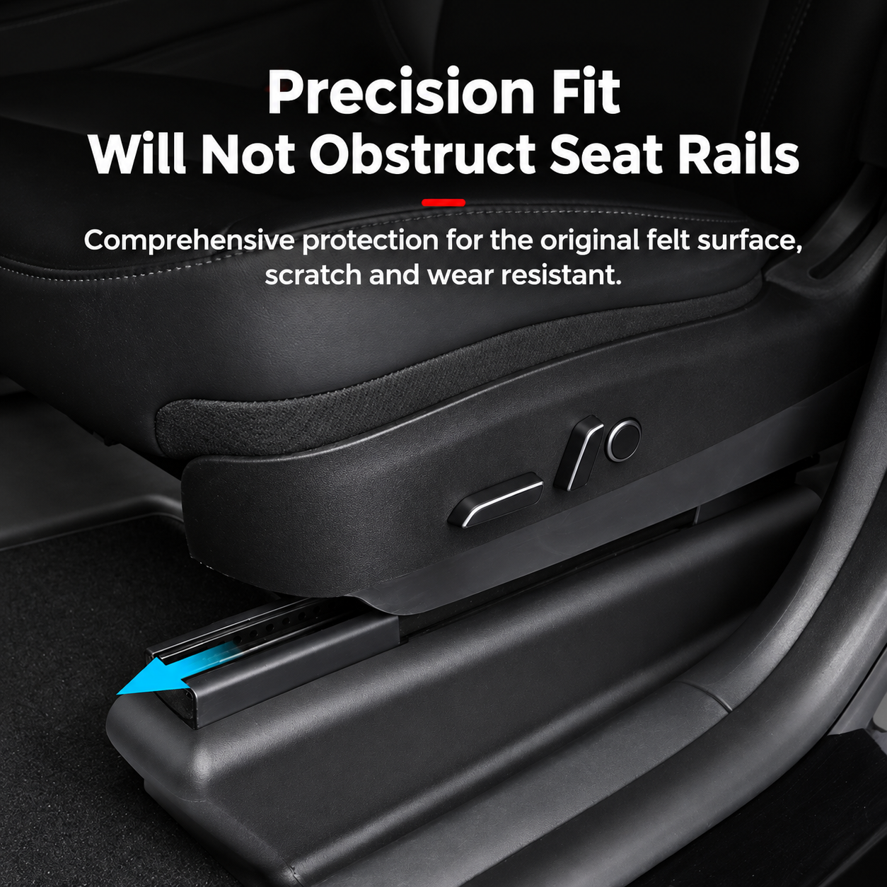 Tesla Model Y L TPE Under-Seat Corner Protectors, 5-Piece Set
