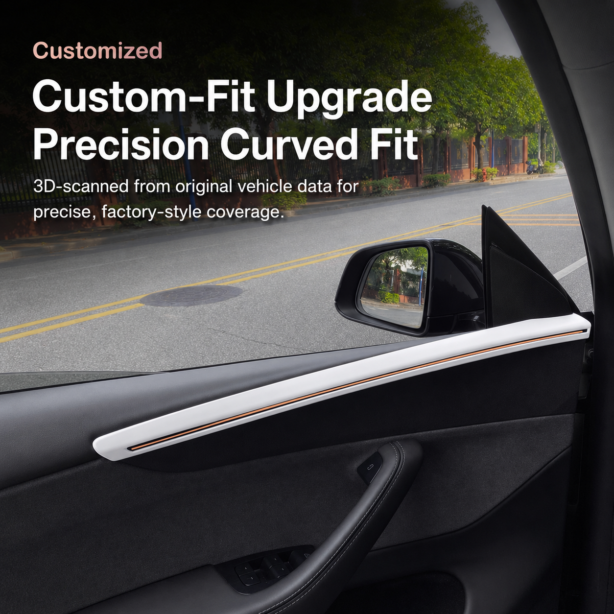 4-Piece Door Side Trim Cover Set for Tesla Model Y Juniper