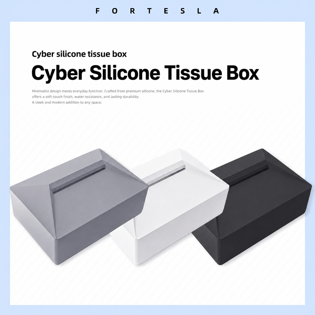 Cyber-Style Car Tissue Box for Tesla Model Y / 3 / X / S