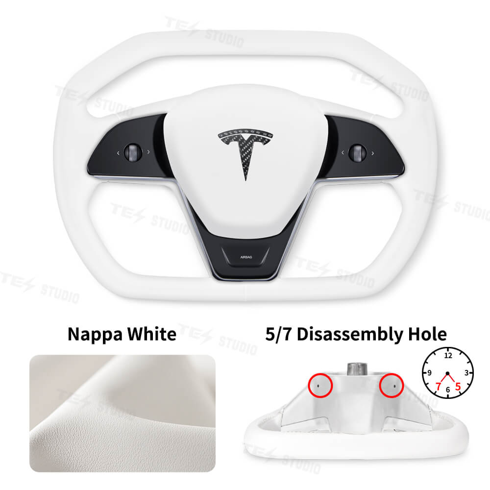 Tesstudio Model 3/Y Cybertruck Style Steering Wheel for Tesla