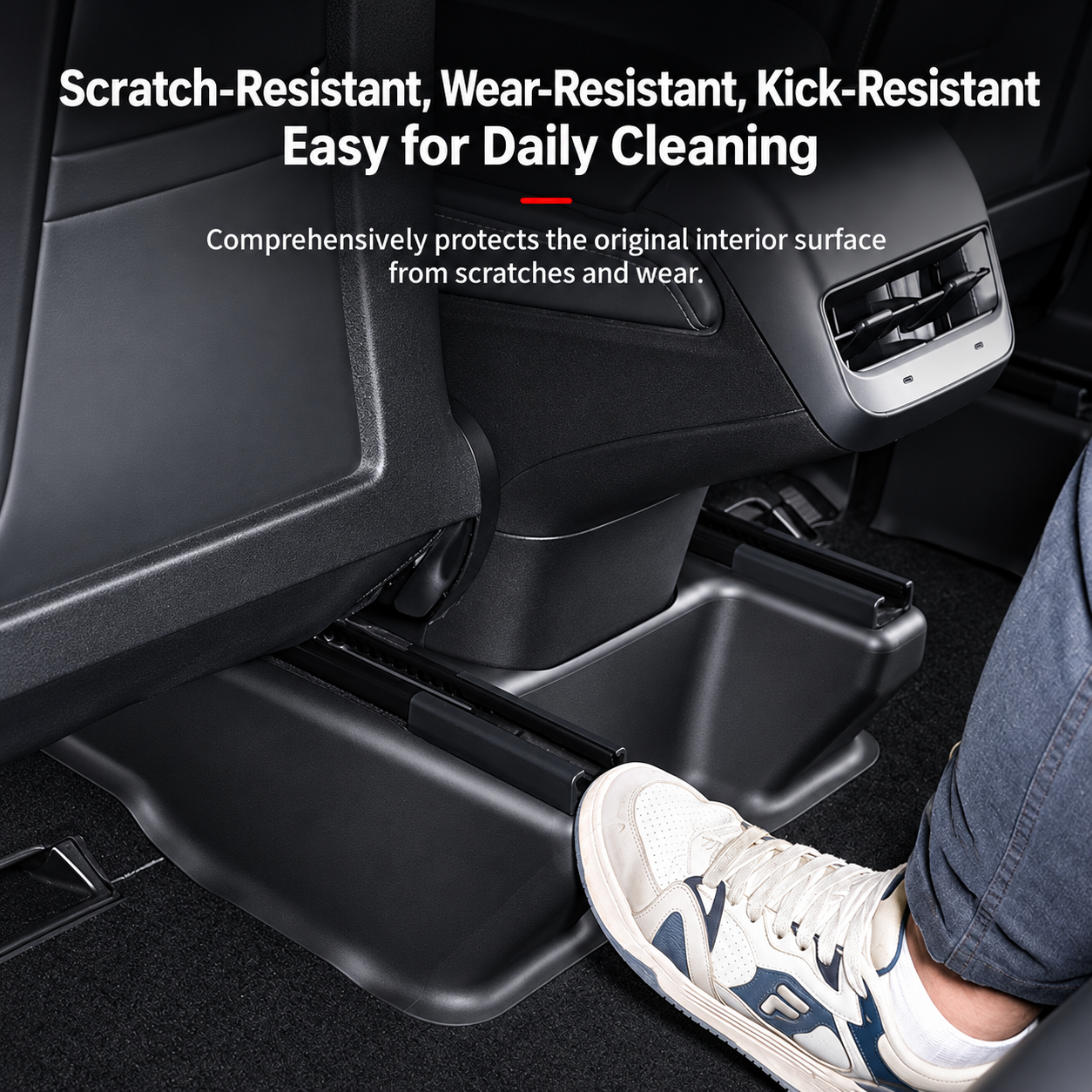 Tesla Model Y L TPE Under-Seat Corner Protectors, 5-Piece Set