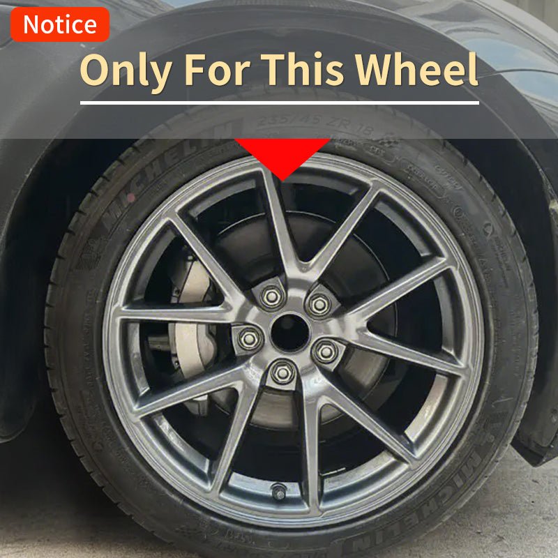 Car Hub Caps 18'' Blade Style Wheel Cover (2017-2023) For Tesla Model 3