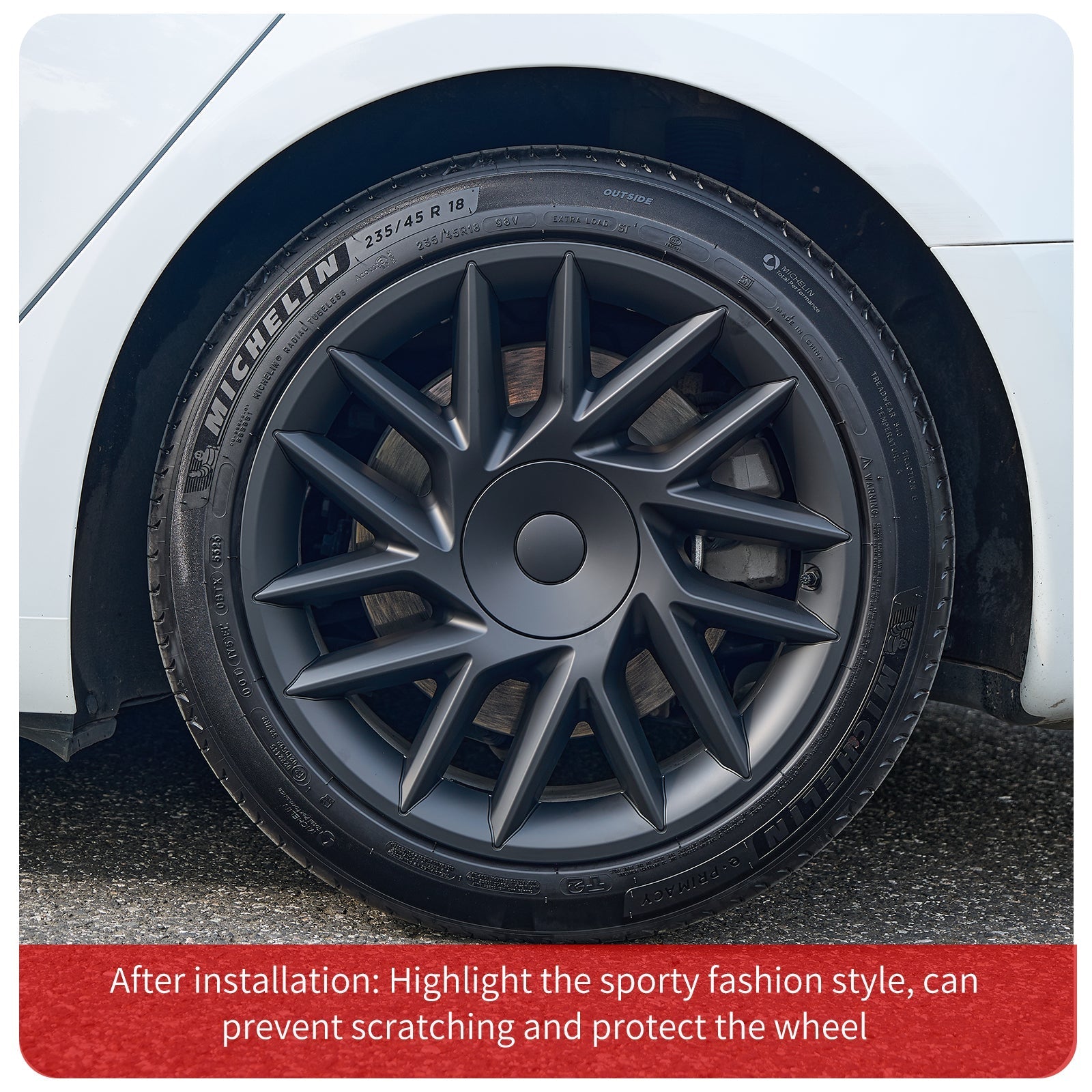 Center Caps 18'' Sporty Style Wheel Cover (2023-2024) For Tesla Model 3 Highland