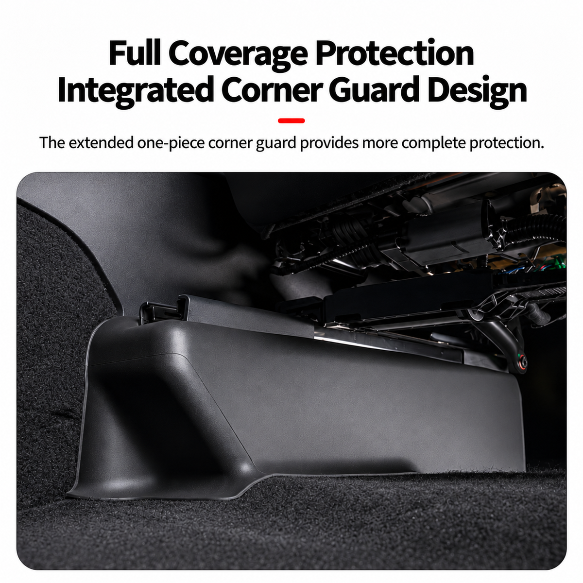 Tesla Model Y L TPE Under-Seat Corner Protectors, 5-Piece Set