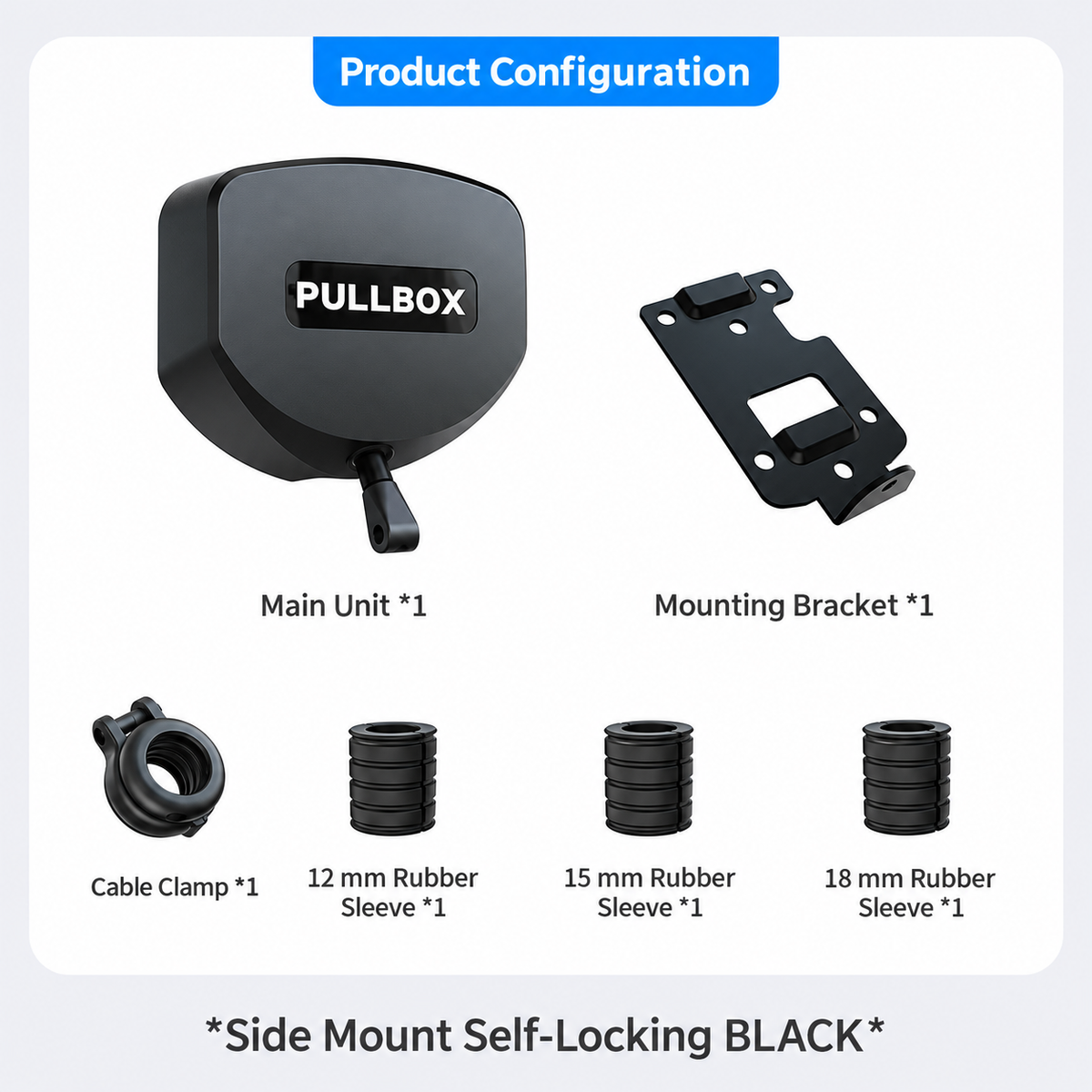 EV Charger Cable Retractor for AC Charging Stations, 3.5m Cable, 3kg Pull Force, Self-Locking