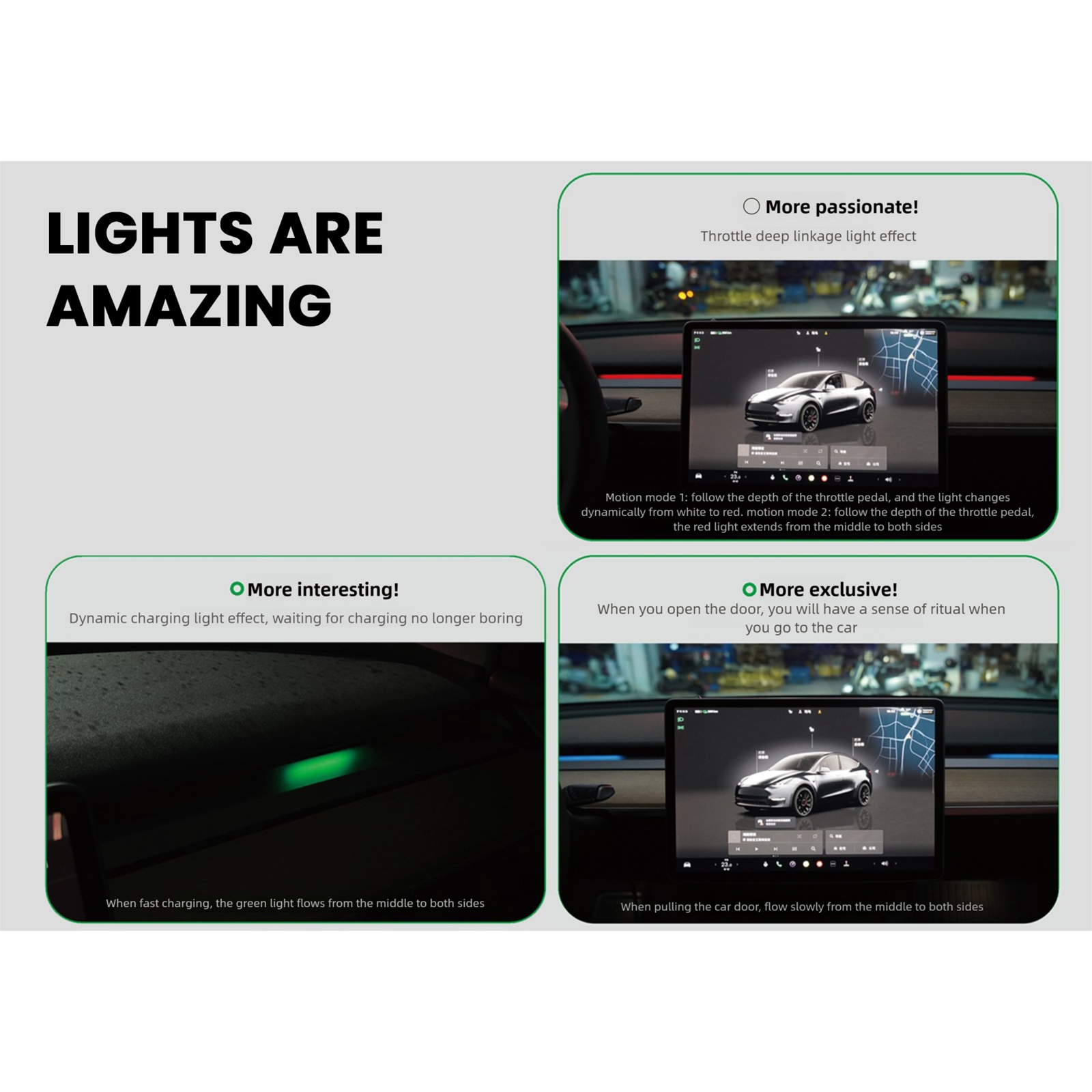 BSD Blind Spot Monitor Ambient Light System For Tesla Model 3/Y • 3 High / Y Juniper