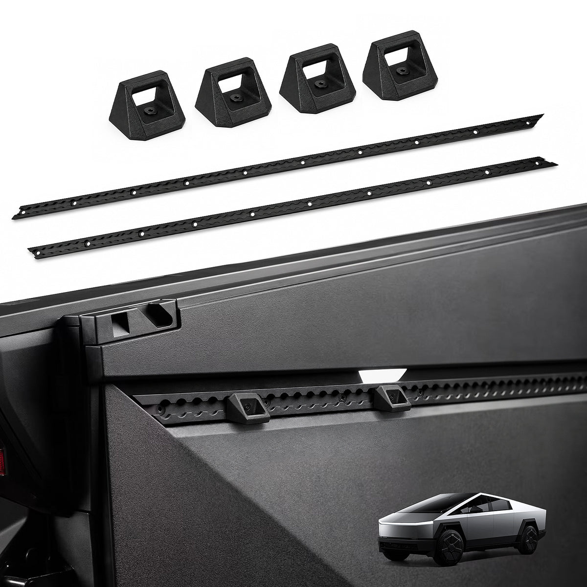 Cybertruck L-Track Cargo Tie-Down Kit with 4 Anchors