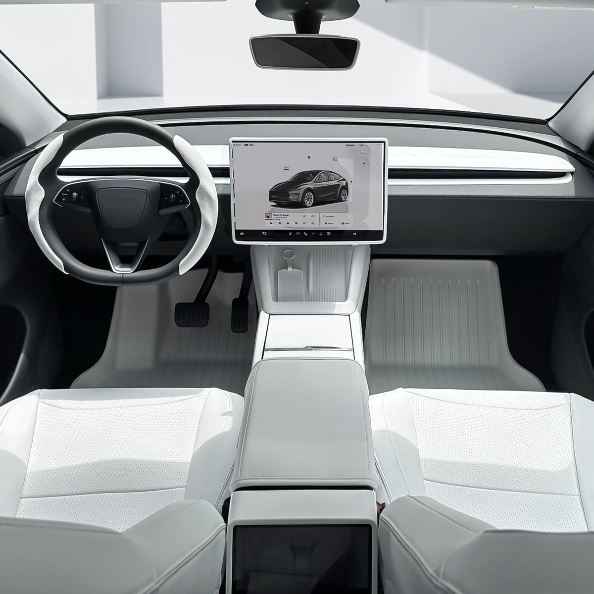 White Interior Upgrade Kit For Tesla Model Y Juniper 2025+