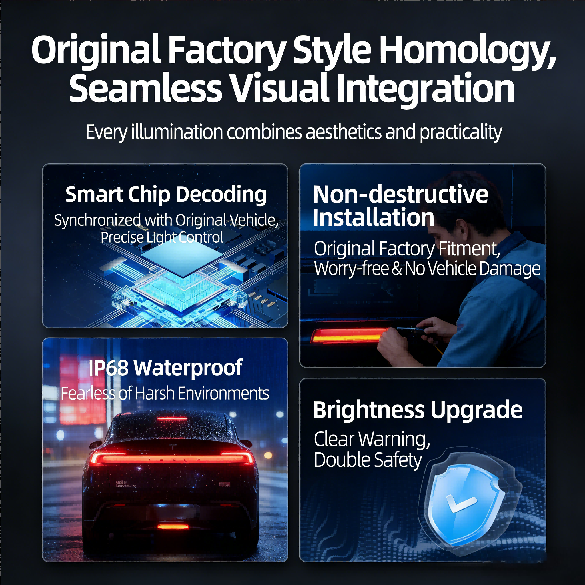 Diffused Guide Light For Tesla Model Y Juniper(2025.03+)