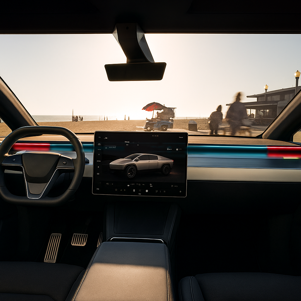 BSD 2.0 Blind Spot Detection System For Tesla Cybertruck Ambient Lighting