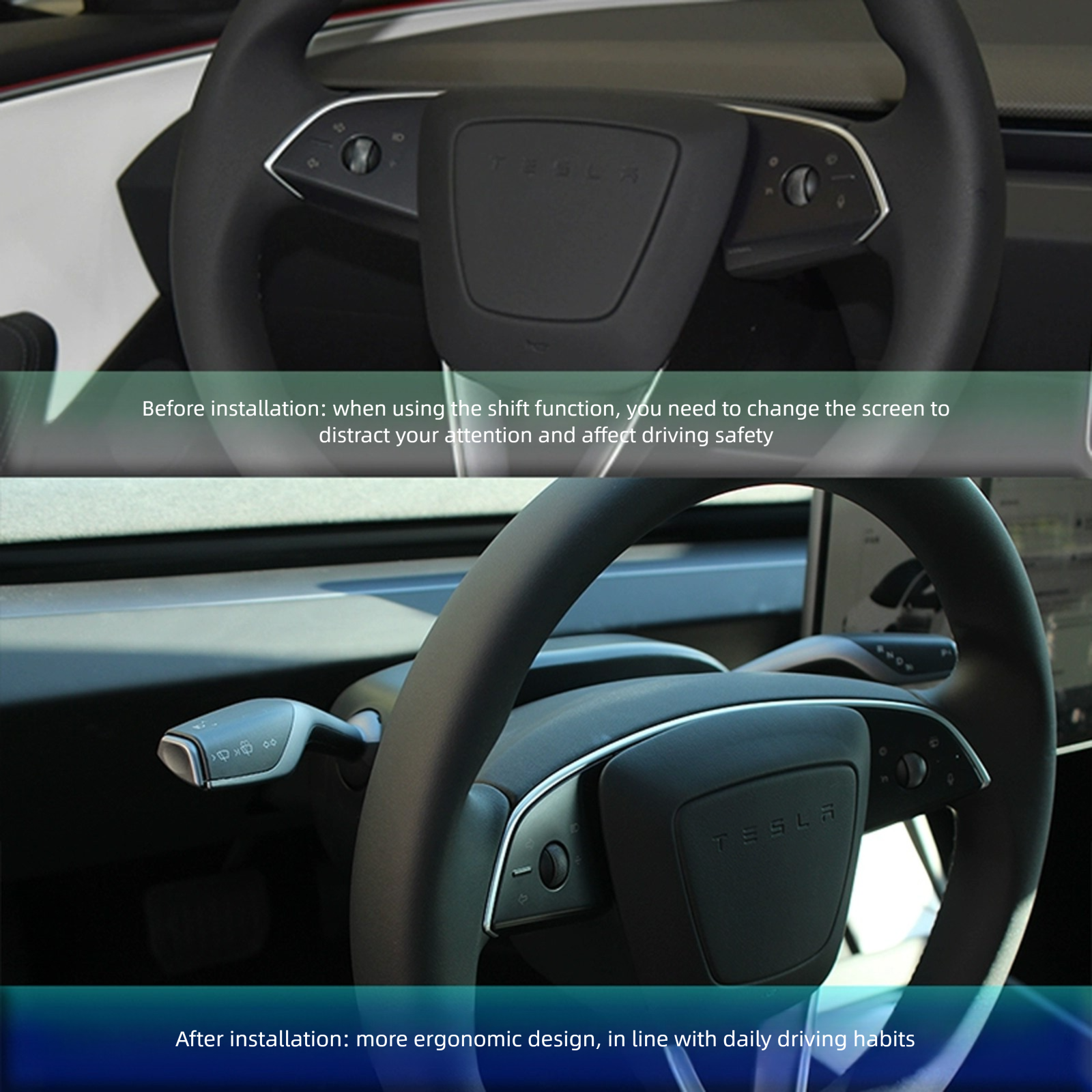 Turn Signal Gear Stalk Tesstudio®- Original Style For Tesla Model S/X Model 3 Highland