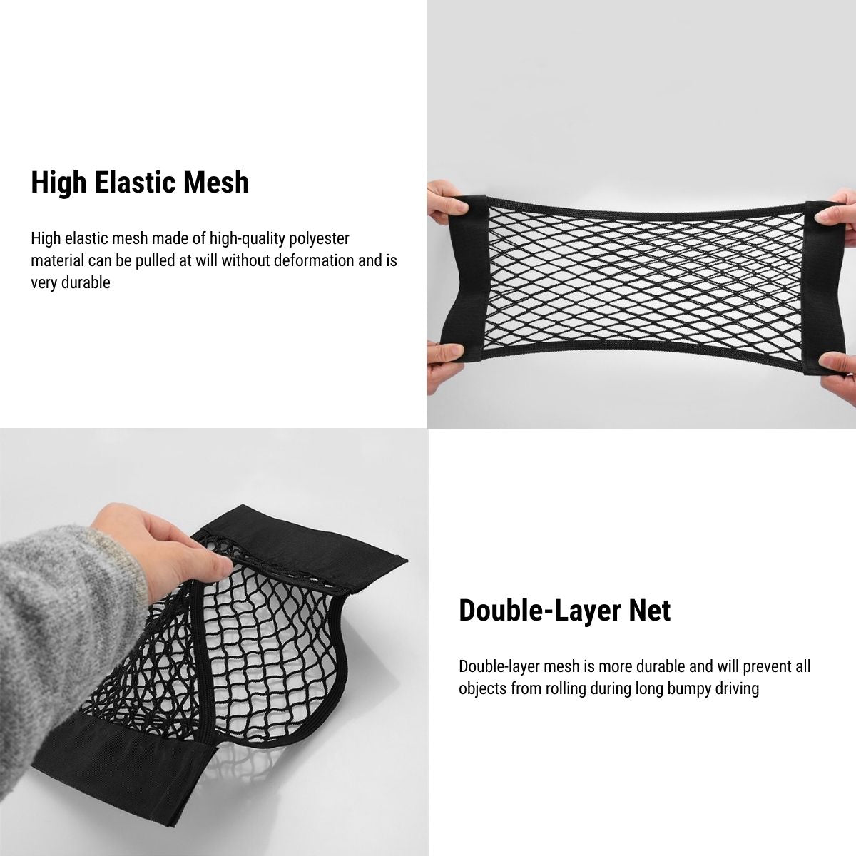 Trunk Mesh Cargo Net Storage Bag Fixed Net Bag For Tesla Model 3/Y/S/X