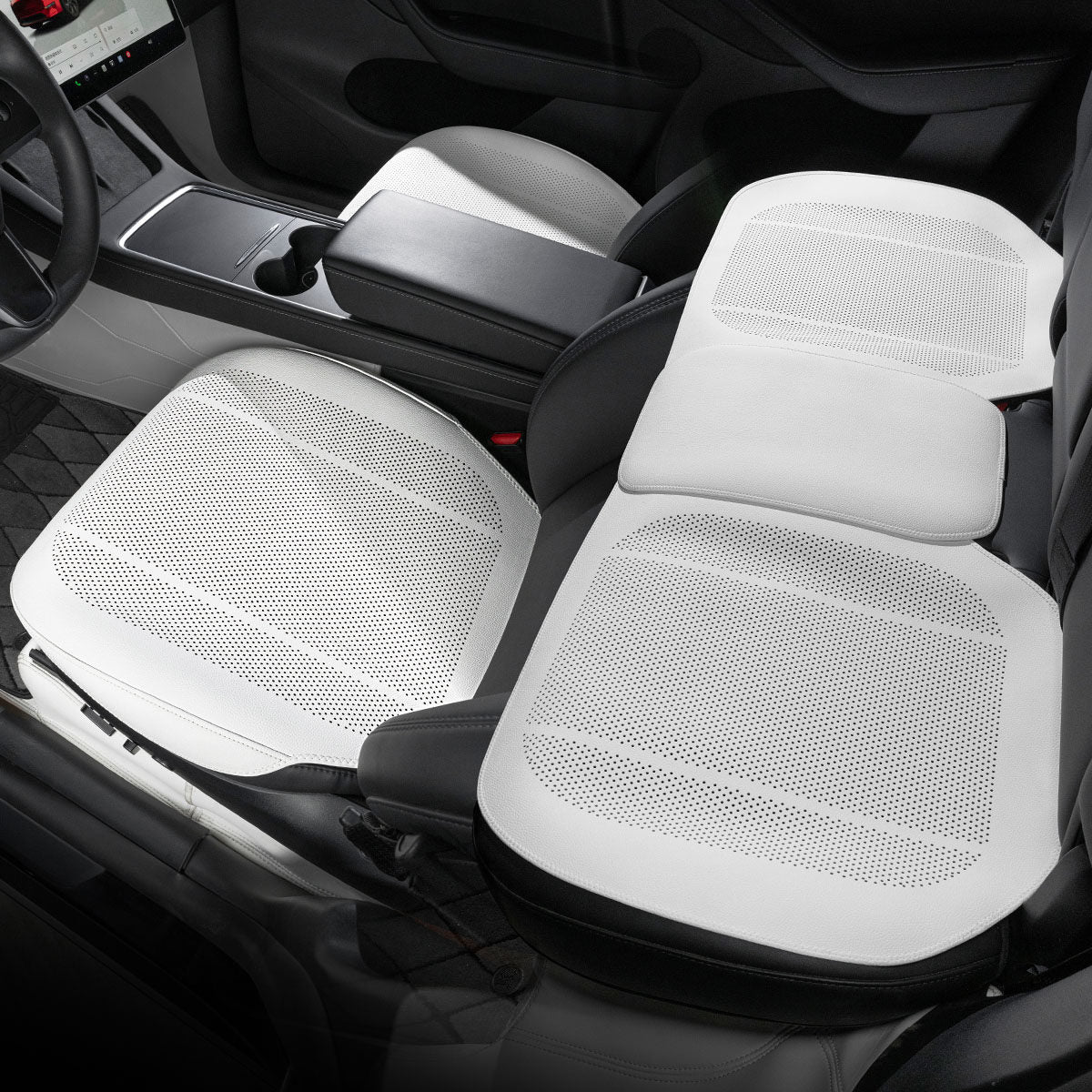 Universal Full-Coverage Breathable Nappa Leather Car Seat Cushion Cover