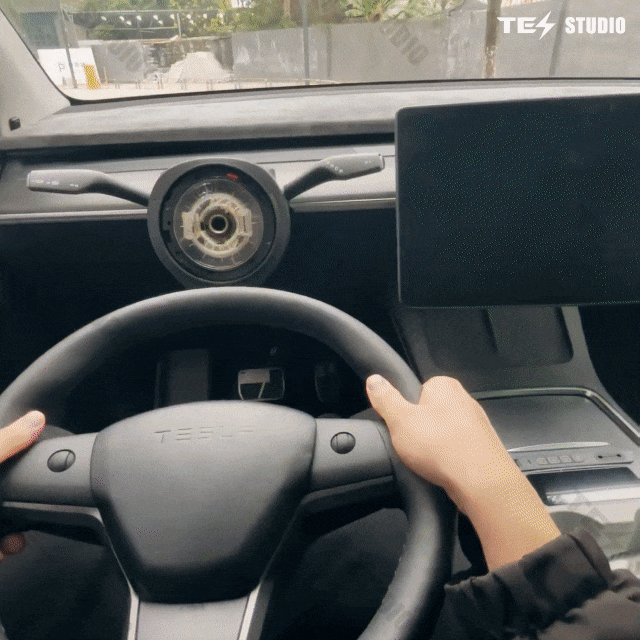 Tesstudio Model 3/Y Cybertruck Style Steering Wheel for Tesla