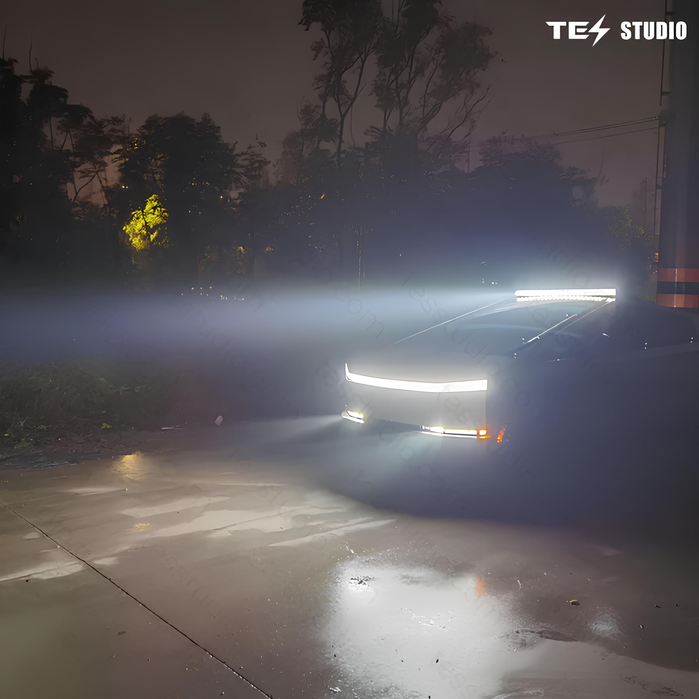 Cybertruck LED Light Roof Spotlights Light Off-road Auxiliary Two-color Lighting