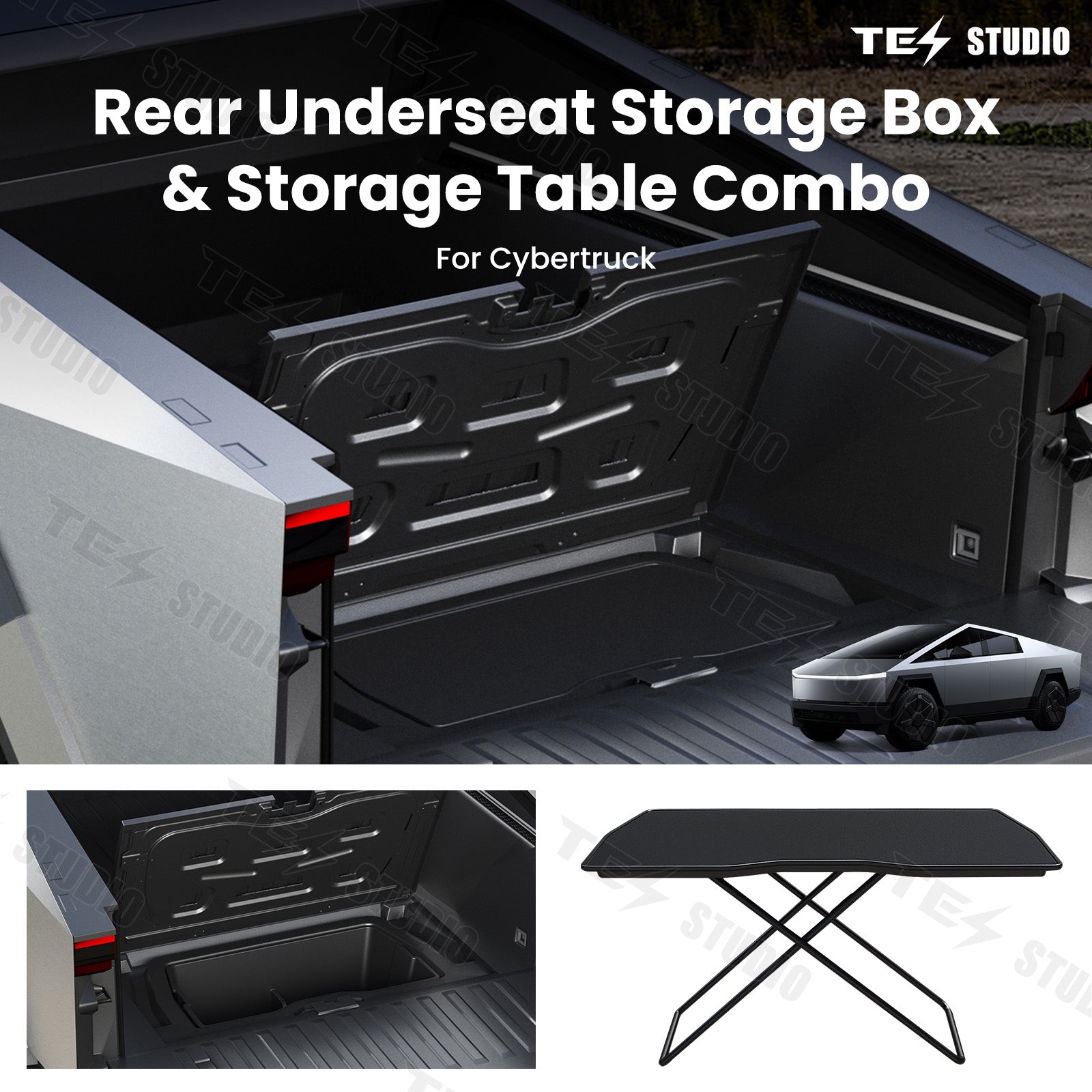 Tesla Center Console Tray — side-by-side console fit