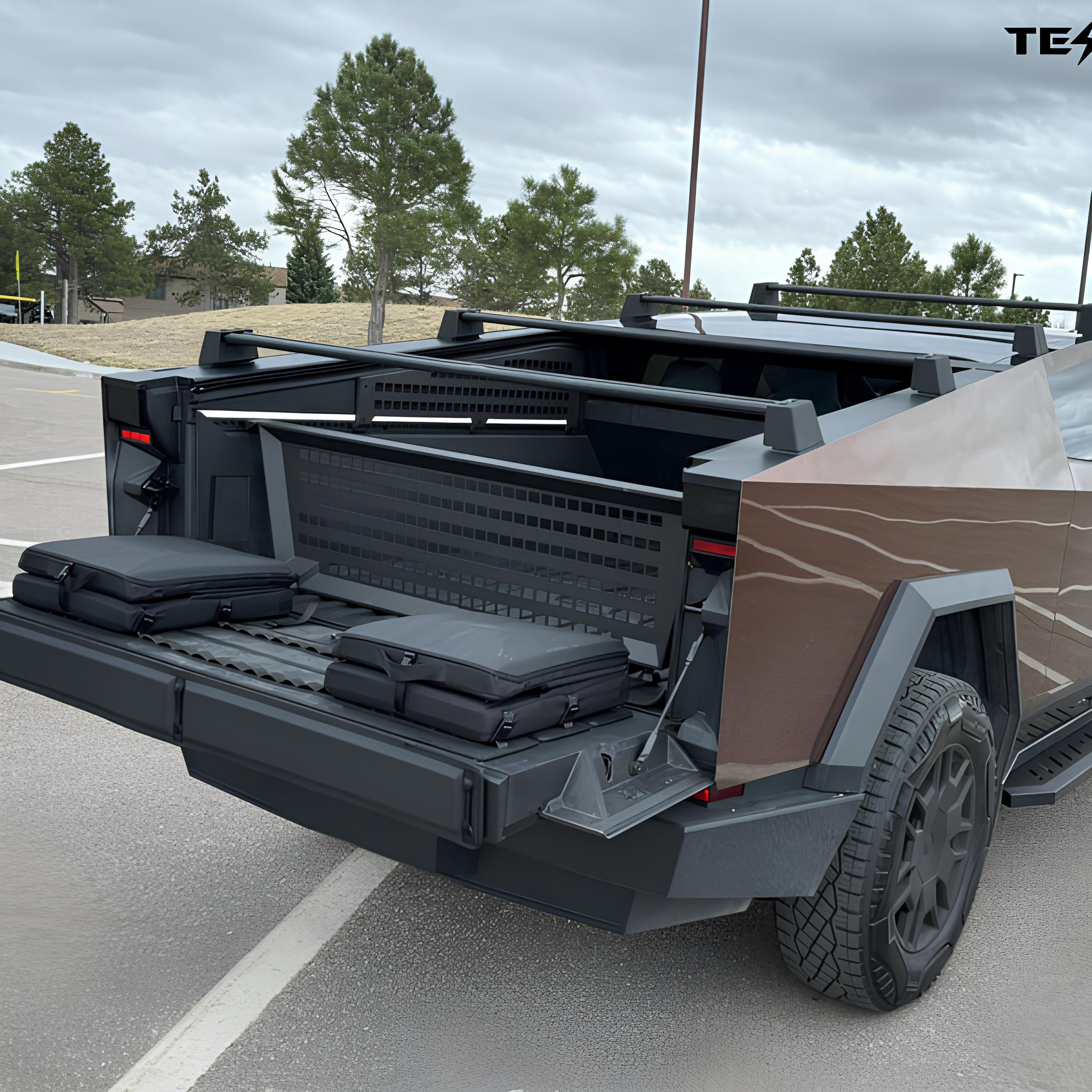 Tesla Cybertruck Vault Cargo Divider Rear Trunk Bed Divider Tesstudio®