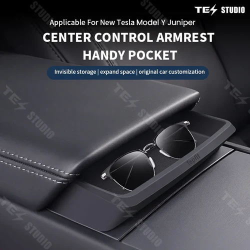 Armrest Storage Sunglasses Tray For Tesla Model Y Juniper